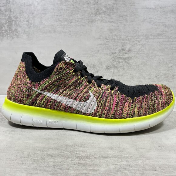 Nike Free RN Flyknit Running Shoes - Men\'s Size 9.5 - Multicolor